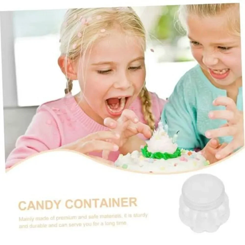 12Pcs Transparent Candy Jars Storage Holders for Wedding and Daily Use Design